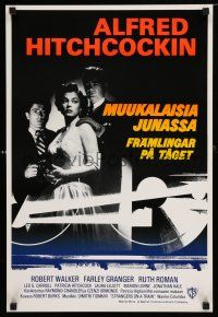 3m015 STRANGERS ON A TRAIN Finnish R80s Farley Granger & Walker in double murder pact, Hitchcock!