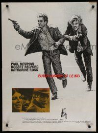 3m666 BUTCH CASSIDY & THE SUNDANCE KID French 23x32 '70 Paul Newman, Redford, Katharine Ross!