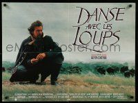 3m669 DANCES WITH WOLVES French 24x32 '91 Kevin Costner & Native American Indians!