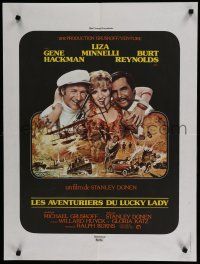 3m685 LUCKY LADY French 24x32 '75 great image of Gene Hackman, Liza Minnelli, Burt Reynolds!