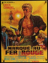 3m699 RIDE BEYOND VENGEANCE French 23x30 '70 Chuck Connors, cool different Mascii western art!