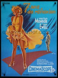 3m701 SEVEN YEAR ITCH French 23x32 R70s Billy Wilder, great sexy art of Marilyn Monroe!