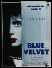 3m720 BLUE VELVET French 15x21 '87 directed by David Lynch, sexy Isabella Rossellini!
