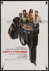 3m725 DIRTY WEEKEND French 17x24 '74 Marcello Mastroianni, Oliver Reed, Carole Andre as bullets!