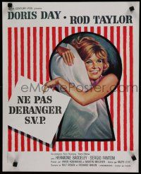 3m726 DO NOT DISTURB French 15x21 '65 great Grinsson art of pretty Doris Day in bed!