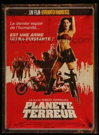 3m741 PLANET TERROR French 16x21 '07 Robert Rodriguez, Grindhouse, sexy Rose McGowan with gun leg!