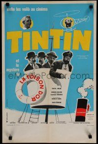 3m749 TINTIN ET LE MYSTERE DE LA TOISON D'OR French 16x24 '61 Talbot as Herge's Tintin, Tealdi art