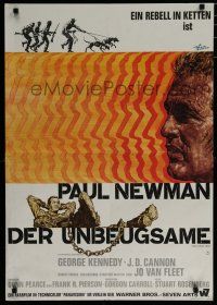 3m125 COOL HAND LUKE German '67 great different art of Paul Newman by Rolf Goetze!