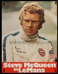 3m129 LE MANS German '71 close up of race car driver Steve McQueen in personalized uniform!