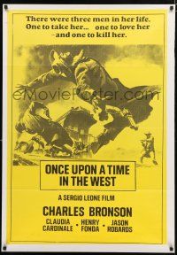 3m016 ONCE UPON A TIME IN THE WEST Indian R70s Leone, art of Cardinale, Fonda, Bronson & Robards!