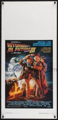3m493 BACK TO THE FUTURE III Italian locandina '90 Michael J. Fox, Zemeckis, Drew Struzan art!
