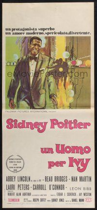 3m510 FOR LOVE OF IVY Italian locandina '68 Daniel Mann, Bob Peak artwork of Sidney Poitier!