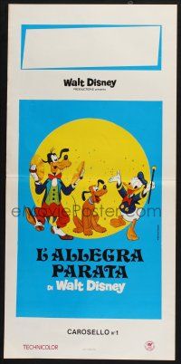 3m518 L'ALLEGRA PARATA DI WALT DISNEY Italian locandina R70s Goofy, Pluto, Donald Duck!