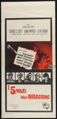 3m521 LIST OF ADRIAN MESSENGER Italian locandina '63 John Huston, different art and images!