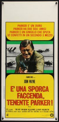 3m525 McQ Italian locandina '74 John Sturges, John Wayne is a busted cop with an unlicensed gun!
