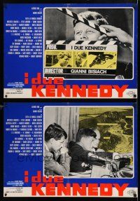 3m450 2 KENNEDYS set of 5 Italian lrg pbustas '69 different images of John & Robert Kennedy!