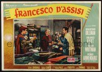 3m464 FRANCIS OF ASSISI set of 8 Italian photobustas '61 Michael Curtiz, the Crusades!