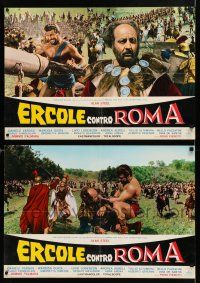 3m468 HERCULES AGAINST ROME set of 4 Italian photobustas '64 Ercole contro Roma, Sergio Ciani!