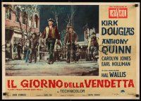 3m478 LAST TRAIN FROM GUN HILL Italian photobusta '59 Anthony Quinn, directed by John Sturges!