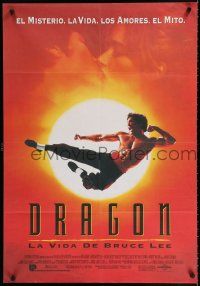 3m165 DRAGON: THE BRUCE LEE STORY Spanish '93 Bruce Lee bio, Jason Scott Lee, Lauren Holly!
