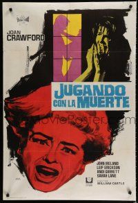 3m168 I SAW WHAT YOU DID Spanish '65 Joan Crawford, William Castle, different Jano art!