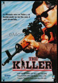 3m172 KILLER Spanish '89 John Woo directed, image of Chow Yun-Fat w/assault rifle!