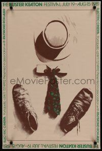 3m118 BUSTER KEATON FESTIVAL 20x30 English film festival poster '81 image of shoes, hat and tie!
