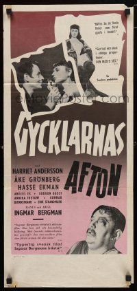 3m086 NAKED NIGHT Swedish stolpe '53 Ingmar Bergman classic, pretty Harriet Andersson!