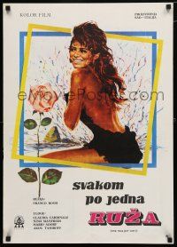 3m269 ROSE FOR EVERYONE Yugoslavian 20x28 '67 different art of sexy Claudia Cardinale!