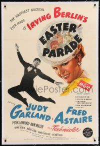 3p090 EASTER PARADE linen style C 1sh '48 Judy Garland & dancing Fred Astaire, Irving Berlin musical
