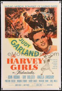 3p151 HARVEY GIRLS linen 1sh '45 where Judy Garland sings On the Atchison, Topeka and The Santa Fe!