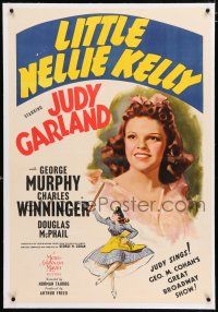 3p219 LITTLE NELLIE KELLY linen style C 1sh '40 Judy Garland, George M. Cohan's great Broadway show!