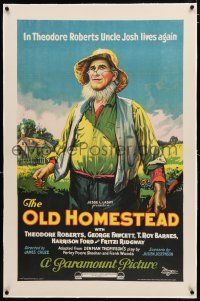 3p266 OLD HOMESTEAD linen 1sh '22 James Cruze, popular play about kindly uncle risking his farm!