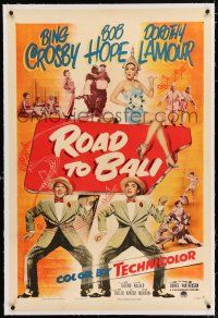 3p316 ROAD TO BALI linen 1sh '52 Bing Crosby, Bob Hope & sexy Dorothy Lamour in Indonesia!