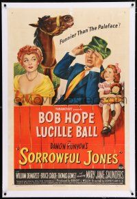 3p356 SORROWFUL JONES linen 1sh '49 Bob Hope, Lucille Ball, Damon Runyon's Little Miss Marker!