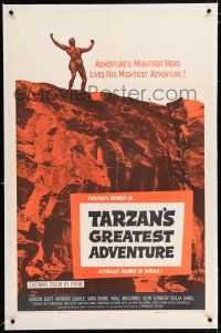 3p383 TARZAN'S GREATEST ADVENTURE linen 1sh '59 hero Gordon Scott lives his mightiest adventure!