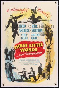 3p400 THREE LITTLE WORDS linen 1sh '50 Fred Astaire, Red Skelton & sexy dancing Vera-Ellen!