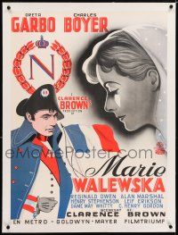 3r085 CONQUEST linen Danish '37 Greta Garbo as Marie Walewska, Charles Boyer as Napoleon Bonaparte!