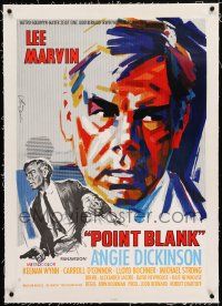 3r180 POINT BLANK linen German '67 different art of Lee Marvin & Angie Dickinson by Hans Braun!