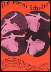 3r181 RED SHOES linen German R60s Powell & Pressburger, ballerina Moira Shearer, Hillmann art!