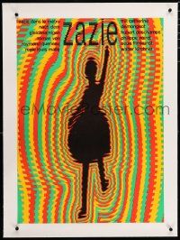3r184 ZAZIE linen German R67 Louis Malle, Catherine Demongeot, different psychedelic Weluij art!