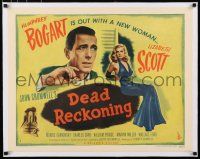 3r015 DEAD RECKONING linen style A 1/2sh '47 Humphrey Bogart, Lizabeth Scott, ultra rare & different