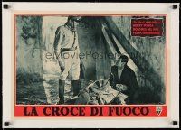3r307 FUGITIVE linen Italian 13x18 pbusta '47 Henry Fonda & Pedro Armendariz find dead guy!