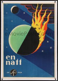3r113 ONE NIGHT linen Swedish '31 cool Ion-And art of war on Earth seen from outer space!