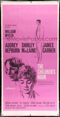 3s146 CHILDREN'S HOUR linen 3sh '62 art of Audrey Hepburn, Shirley MacLaine & James Garner, Wyler!
