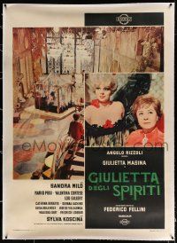 3s072 JULIET OF THE SPIRITS linen Italian 1p '65 Federico Fellini's Giulietta degli Spiriti, Masina