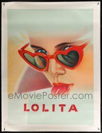3s091 LOLITA linen French 47x63 REPRO '80s Stanley Kubrick, incredible Soubie art of sexy Sue Lyon!