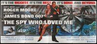 3t106 SPY WHO LOVED ME int'l 24sh '77 art of Roger Moore as James Bond & Barbara Bach by Bob Peak!