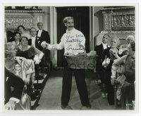 3t057 GROUCHO MARX signed 8x10 REPRO still '70s annoying theatergoers in A Night at the Opera!