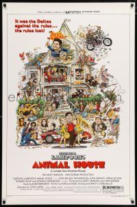 3t187 ANIMAL HOUSE style B 1sh '78 John Belushi, Landis classic, art by Rick Meyerowitz!